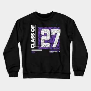 Class of 2027 Urban Streetwear // Graduation Class of '27 Purple Crewneck Sweatshirt